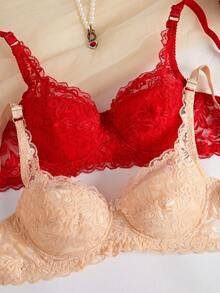 Snug Zone Bộ 2 áo ngực ren và áo ngực không gọng - Nhiều màu - Xem 6