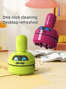 JMMO 632桌面吸尘器，轻松清洁键盘缝隙。无线设计，使用更灵活自由。它不仅是清洁工具，也是桌面趣味装饰。配备400mAh电池。