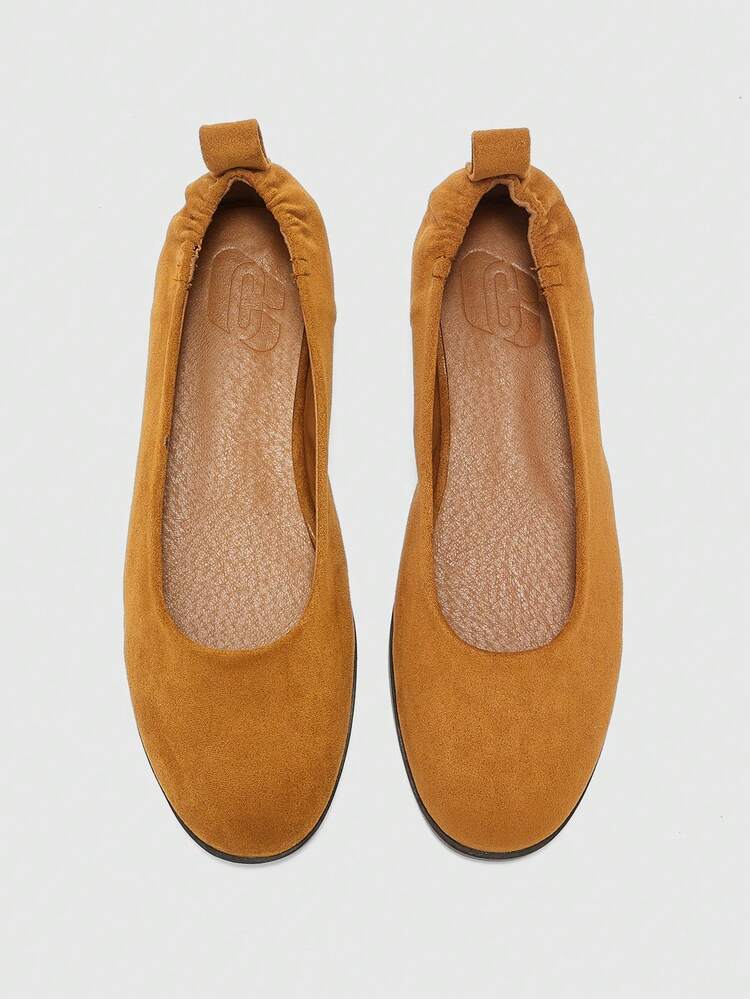 CUCCOO BIZCHIC French Style Pointed Toe Flats, Chic Slip-On Shoes With Glossy Surface, Sweet & Elegant For Women In Autumn For Christmas