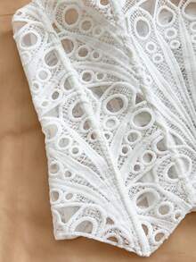 Soleia Bộ đồ dự tiệc cưới hai mảnh hở lưng phong cách Boho nhiệt đới thanh lịch, thiết kế cà vạt hở lưng, trang phục dự tiệc cưới kiểu phương Tây, trang phục dự tiệc cưới cho nữ, tiệc buffet trưa trở lại trường, lễ tốt nghiệp ngày lễ Thánh Patrick, lễ Phục sinh, lễ hội âm nhạc - trắng - Xem 4