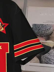 TOM & JERRY X SHEIN Tween Girl Striped & Cartoon Graphic Round Neck Short Sleeve T-Shirt - White - View 4