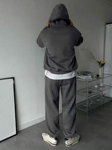 DAZY Men's 2 Pieces Hoodie Set With Pocket, Drawstring Pants,Fall Clothes