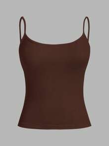 SHEIN EZwear 张子刺绣图案女士吊带露脐上衣，性感紧身，适合夏季穿着 - 彩色 - 查看 10