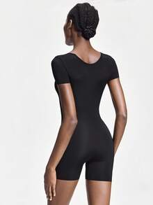 SHAPORA 夏季實心塑身衣 - 黑色 - 查看 2