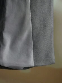 Ontre Women's Elegant Gray Business Corporate Office Suit Set,Summer Soft TR Fabric Slim Fit Blazer & Pleated A-Line Skirt,High-End Vintage Commuter Outfit - Grey - View 8