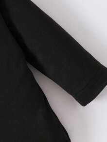 SHEIN 男宝宝“我的第一个新年”字母和奶瓶印花连体衣，可爱时尚圆领长袖，适合2026年春秋新年礼物 - 黑色 - 查看 5