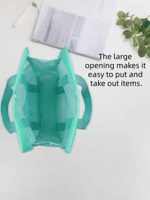 Mesh Beach Tote & Backpack Oversized Carryall For Pool, Towels & Toys, Lightweight Travel Bag (Bag Only) - Green toilet bag - View 2