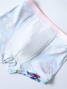 4条装 男童卡通字母印花休闲平角内裤