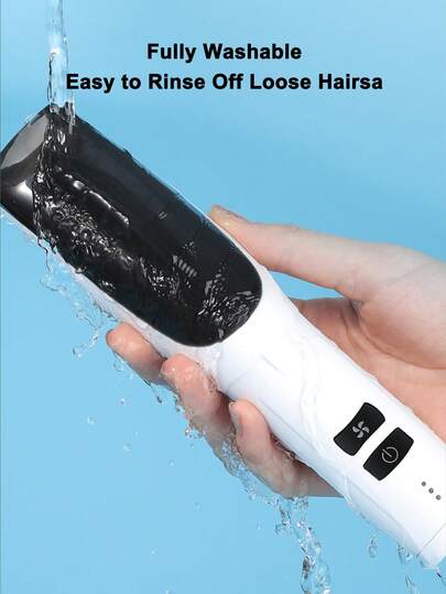 Teckwe Cortadora de pelo eléctrica para uso doméstico, cortadora de pelo para adolescentes, cortadora de pelo doméstica silenciosa con función de aspiración automática, kit de aspiración inteligente, recargable por USB, fácil de peinar y afeitar eléctrico profesional con juego de peines limitado, adecuado para uso familiar. Batería de 500 mAh para funcionamiento continuo. Las cuchillas de cerámica son talla grande duraderas.