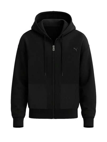 Puma Relaxed Women's Full Zip Hoodie Black