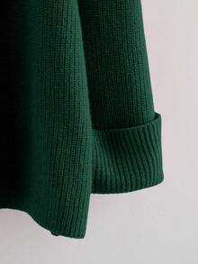 GlowEve 新款时尚女士开衫，欧美时尚百搭简约时尚针织上衣 - 墨綠色 - 查看 3