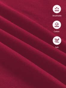 SHEIN Tween Boys' Casual Simple Round Neck Short Sleeve T-Shirts, Suitable For Summer - Red - View 3