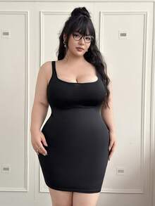 CovetEZ 加大碼貼身高彈性連身裙