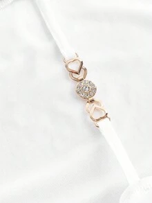 SHEIN MOD 3件套女士纯色垂褶领时尚吊带衫 - 紅色和黑色 - 查看 3