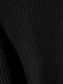 少女纯色休闲宽松套头毛衣，圆领，秋冬新款，百搭针织上衣，短款毛衣，纯色长袖上衣，毛衣上衣，美学长袖上衣，可爱毛衣，可爱上衣，长袖毛衣，短款毛衣，韩式美学宽松毛衣 - 黑色 - 查看 6