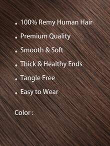 Seamless Clip Ins 丰盈接发 55克 1片 4号 深棕色 100% 高品质毛鳞片顺滑 Remy 真人发 无痕 PU 夹式接发 - S4 - 查看 2