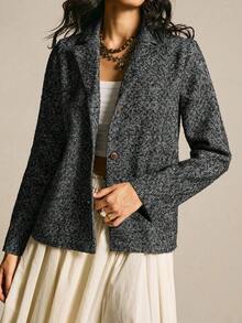 SoleilVie Women's Retro Jacket, Autumn/Winter - Black - View 4