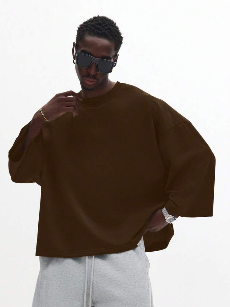 Oversized Crew Neck Sweatshirt With Long Sleeves