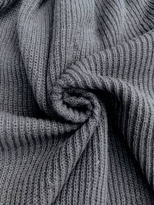 Vionelle Vestido de suéter de punto con cuello alto para mujer de talla grande, vestido casual y versátil de cuello alto a la moda para otoño/invierno