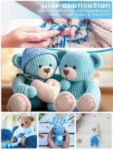 5卷250克手工钩编毛线，柔软舒适，多色编织线，用途广泛，可用于制作钱包、包包、衣服等，DIY情人节礼物手工项目