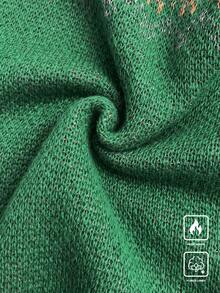 Manfinity Homme Men's Christmas Pattern Crew Neck Long Sleeve Sweater - Green - View 6