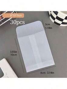 10pcs Sulfuric Acid Paper Semi-Transparent Card Holder Protector Envelopes, Waterproof File/Photo Storage Sleeves,Christmas - Multicolor - View 19