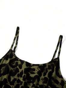 SHEIN Clasi 2pcs Women Leopard Print Dress And Shirt Set