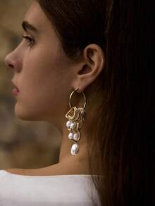 Opalesca Orecchini di perle, completi, vecchio denaro, perline, accessori da sposa/matrimonio, fairycore/fate, perle, fiori, autunno/inverno, per mamma/donna/ragazza/madre, elegante, premium