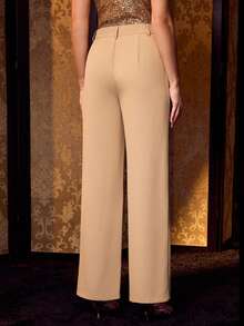 MOTF PREMIUM TAILORED RHINESTONE DETAIL PANTS - Coffee Brown - View 4