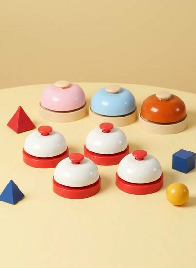 Joivida 4 قطع جرس ضغط يدوي، جرس استدعاء، جرس إجابة، جرس خدمة مكتب الاستقبال، جرس طاولة الطعام، جرس للحيوانات الأليفة، أجراس، هدية عيد الميلاد لديكور الغرفة