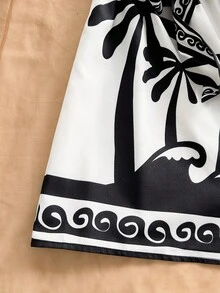 Soleia Roupa casual, de férias, ocidental, de convidado de casamento na praia, formatura, brunch, Dia de São Patrício, férias de primavera, Páscoa, festival de música, Elegante Boho Tropical Azul e Branco Floral Macaquinho com Alça, Adequado para Primavera/Verão - Multicolorido - Visão 5