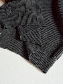 RONVEXI Áo khoác cardigan dệt kim dài tay, màu trơn, kiểu dáng thường ngày, dành cho nam, thích hợp mặc mùa thu/đông. Áo cardigan dệt kim cài nút màu xám dành cho nam, thuộc bộ sưu tập mùa thu. - Màu xám đen - Xem 8