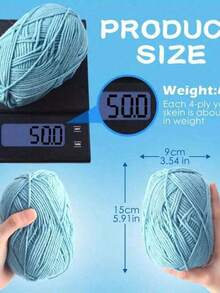 5卷250克手工钩编毛线，柔软舒适，多色编织线，用途广泛，可用于制作钱包、包包、衣服等，DIY情人节礼物手工项目
