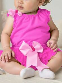 Baby Girls Shirt Co-Ords - Pink - View 3