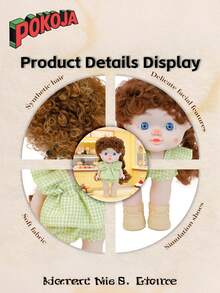 可爱娃娃，公主娃娃，公主套装，手脚关节可活动，可站立，可坐下，情人节礼物，万圣节礼物，圣诞节/万圣节/复活节/母亲节/情人节礼物，精致娃娃，玩伴 - 彩色 - 查看 5