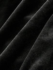 SHEIN MOD 黑色丝绒露背蝴蝶结连衣裙