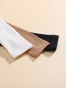 SHEIN 3件套少女休闲舒适高领长袖T恤 - 彩色 - 查看 3