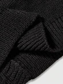 ROMWE Cárdigan de punto con bordado floral místico de hippie en talla grande