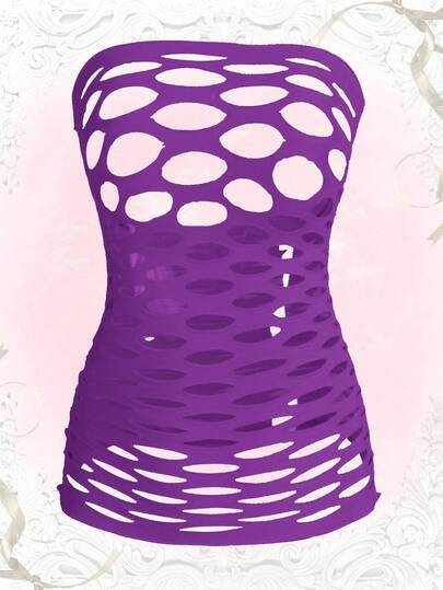 Kawaii Sexy Extra Stretchy Hollow-Out Bodysuits