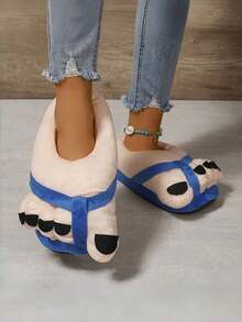 Joivida Fun And Novel Plush Slippers With A Soft, Creative Sole That Slides Into Winter Shoes, Comfortable And Warm Home Slippers.