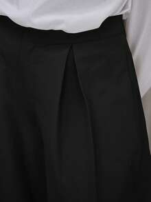 MUSERA 褶裥阔腿灯笼裤套装，优雅可爱性感街头风，适合夜间外出派对 - 黑色 - 查看 6