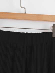 Franclia 两件套女士休闲磨毛连帽开衫和阔腿裤，适合居家、运动、秋季穿着 - 黑色 - 查看 3