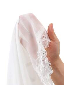 DelicateAllure Mature Sexy Lace Chiffon Slip Dress For Women Sexy Nightgown Sexy Sleep Dress Spaghetti Strap Lace Nightgown White Babydoll Lingerie - White - View 7