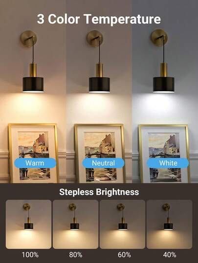 Teckwe Wand Lamps, Home Bedroom Living Room ative Lights, Adjustable Lighting view 5