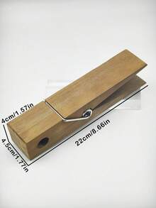 1pc Oversized Wooden Towel Rack With Hooks - Modern Farmhouse Bathroom & Laundry Room Wall Decoration - Multicolor - View 20