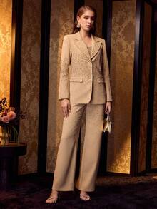 MOTF PREMIUM 女士高级水钻装饰西装外套 - 咖啡棕 - 查看 5