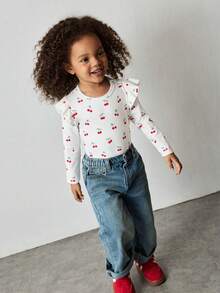Maija Kids Maija Kids 女童碎花针织柔软圆领长袖套头衫 - 粉色 - 查看 6
