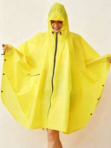 1 Áo mưa toàn thân dày chống thấm nước, áo mưa trùm đầu dài tay, dùng cho các hoạt động thể thao ngoài trời, người lớn đạp xe đi bộ đường dài, đồ đi mưa liền quần thời trang - Nhiều màu - Xem 12