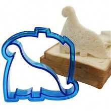 1pc Dinosaur Themed Sandwich Cutter, DIY Bread & Toast Mold Suitable For Children's Lunch Box Decoration, Plastic - Blue - View 7