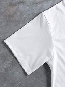 Coolqubz 两件套青少年男童街头风大图案针织圆领短袖T恤搭配印花针织喇叭裤，街头潮流风格，面料舒适，修身剪裁，春季新品，适合春、夏、秋季穿着。 - 深灰色 - 查看 3